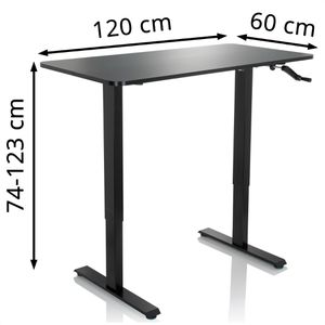 Produktbild für Schreibtisch hJh-OFFICE Stand CR, schwarz / schwarz