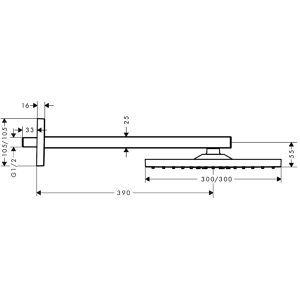 Produktbild für Kopfbrause hansgrohe Raindance E300 1jet, 26238000, verchromt