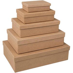 Produktbild für Geschenkbox Rayher 67384000 Pappmaché, braun