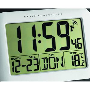 Produktbild für Wanduhr TFA 60.4503, Kunststoff, digital, Funkuhr