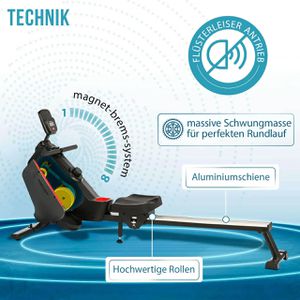 Produktbild für Rudergerät Christopeit RW 1000, Stahlrahmen, bis 120 kg