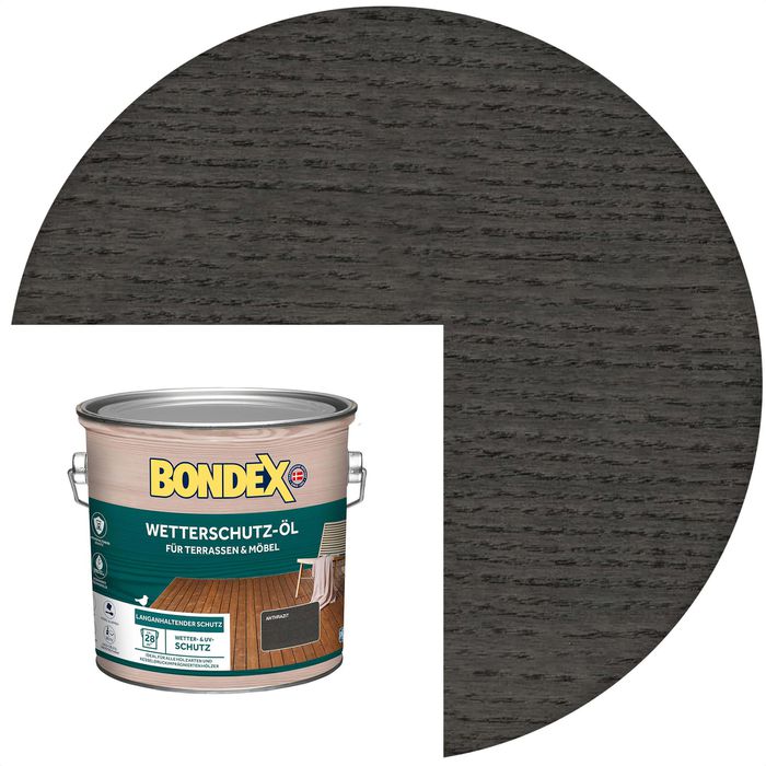 Bondex Holzl Wetterschutz-l, 2,5l, auen, seidenmatt, anthrazit   Bttcher AG
