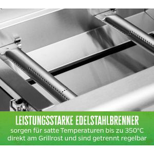 Produktbild für Gasgrill Grillfürst G201E, silber, 2 Brenner