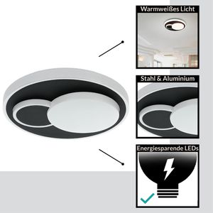 Produktbild für Deckenleuchte Eglo Lepreso, schwarz, LED