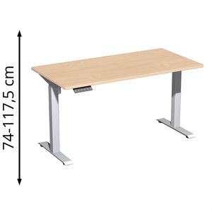 Schreibtisch Geramöbel Elevate Home, buche/silber