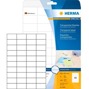 Folienetiketten Herma 4684, transparent matt
