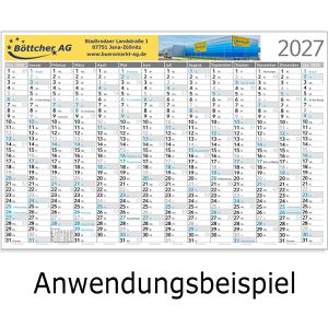 Produktbild für Plakatkalender Böttcher-AG mit Werbedruck, Jahr 2027
