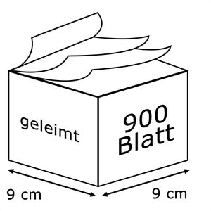 Produktbild für Zettelklotz D.RECT 110194, geleimt