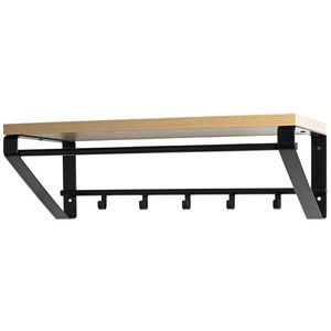 Wandgarderobe Haku-Möbel 13945, Metall / Holz