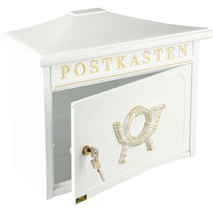 Produktbild für Briefkasten Burg-Wächter Sylt 1883W, weiß, aus Stahl