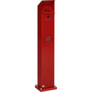 Produktbild für Aschenbecher VAR SG 115, rot, für Outdoor, mit Dach