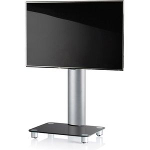 Produktbild für TV-Ständer VCM 17125 Tosal, Ablage &amp; Rollen, silber, Aluminium