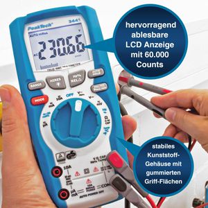 Produktbild für Multimeter PeakTech P 3441, digital, True RMS