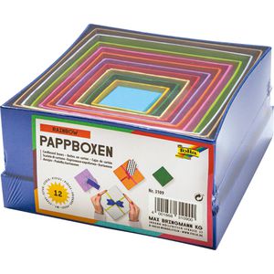 Produktbild für Geschenkbox Folia 3109, Pappboxen Rainbow, farbig sortiert