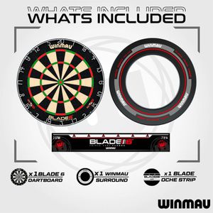 Produktbild für Dartscheibe WINMAU Blade 6 Set, PDC Zertifizierung