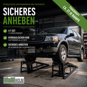 Produktbild für Auffahrrampe Trutzholm mit Wagenheber, 2 Stück