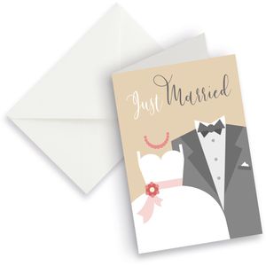 Produktbild für Hochzeitskarte itenga 33104886, Just Married XL