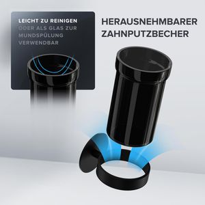 Produktbild für Zahnputzbecher ovimar Engeloya, aus schwarzem Glas