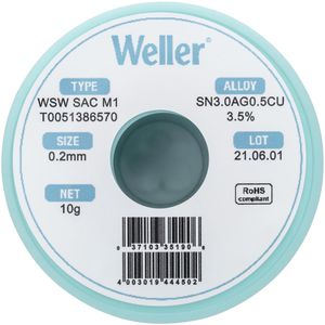 Produktbild für Lötzinn Weller T0051386570, Flussmittel, bleifrei