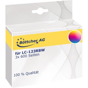 Produktbild für Tinte Böttcher-AG für Brother LC-123RBW Value Pack