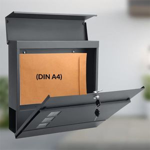 Produktbild für Briefkasten Monzana 108103, anthrazit, aus Stahl