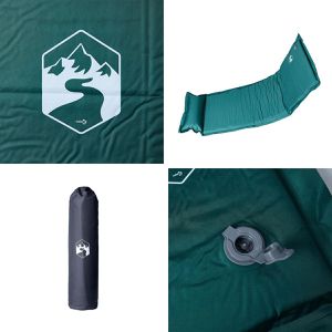 Produktbild für Isomatte vidaXL 4007126, grün, selbstaufblasend