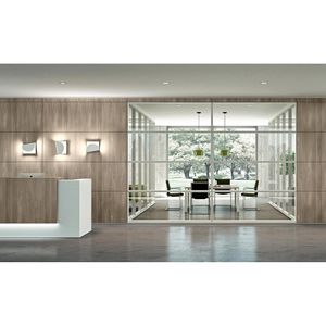 Produktbild für Empfangstheke Quadrifoglio Z2C02, weiß / beton