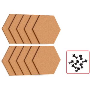 Produktbild für Pinnwand ALLboards sechseckig, Wabenform, braun