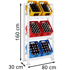 Produktbild für Getränkekistenregal PROREGAL Tegernsee, für 6 Kisten