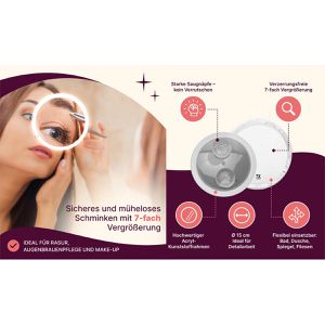 Produktbild für Kosmetikspiegel Fantasia 1356, Ø 15cm