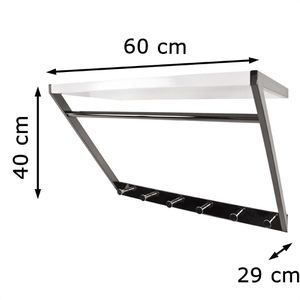 Produktbild für Wandgarderobe Haku-Möbel 32849, Metall / Holz