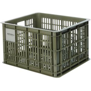 Fahrradkorb Basil Fahrradkiste M, moosgrün, Kunststoff, 30 l