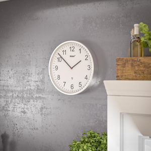 Produktbild für Wanduhr Mebus 19411, Aluminium, analog, Funkuhr