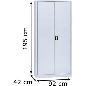 Produktbild für Mehrzweckschrank G-Office UNC.19/N, abschließbar, lichtgrau
