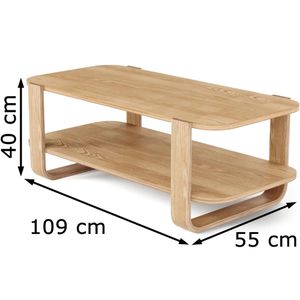 Haku-Möbel Couchtisch 37458, Bergen, eiche, aus Holz, 80 x 42cm (ØxH), rund  – Böttcher AG