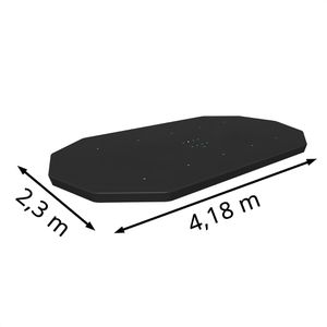 Produktbild für Poolabdeckung Bestway 58425, aus PE, schwarz, mit Spannseil