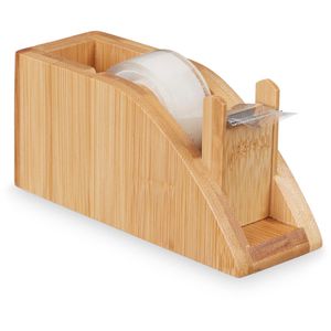 Klebebandabroller Relaxdays 10024619 Bambus, braun