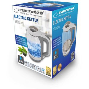 Produktbild für Wasserkocher esperanza EKK025W, transparent