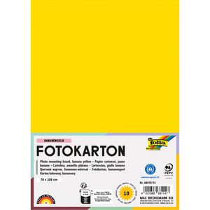 Folia Fotokarton 68010/14, 70 x 100 cm, bananengelb, 300g/m², 10 Blatt