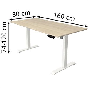 Produktbild für Schreibtisch Kerkmann Move 1, ahorn / weiß