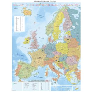 Produktbild für Europakarte GeoMetro Verwaltungskarte, rahmenlos