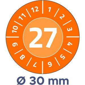 Prüfplaketten Zweckform 6944, mit Jahreszahl 2027