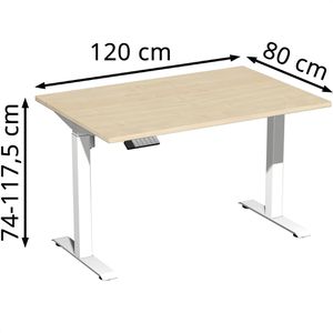 Produktbild für Schreibtisch Geramöbel Elevate Home, ahorn / weiß
