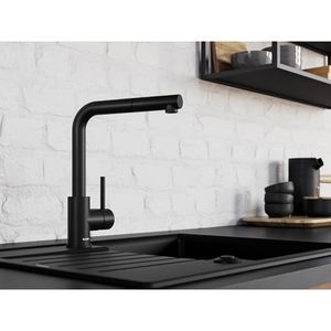 Produktbild für Küchenarmatur BLANCO MILA-S, schwarz matt