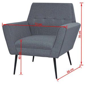 Produktbild für Loungesessel vidaXL 245519, hellgrau