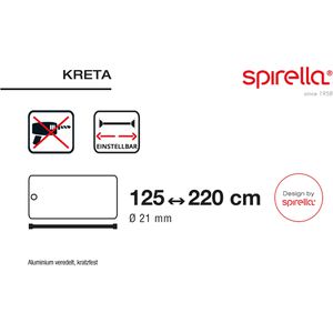 Produktbild für Duschvorhangstange Spirella Teleskop Kreta