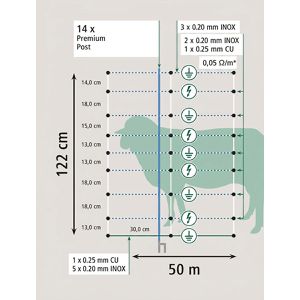 Produktbild für Weidezaunnetz AKO TitanNet Premium Vario 27833, Schafnetz