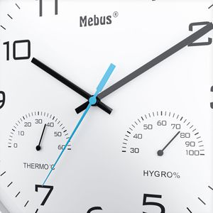 Produktbild für Wanduhr Mebus 16181, Kunststoff, analog, Quarzuhr