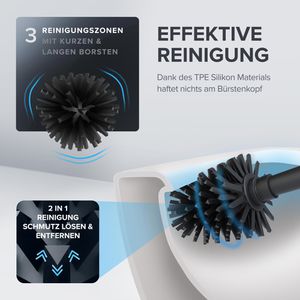 Produktbild für WC-Bürste ovimar Toilettenbürste Finnkona, schwarz