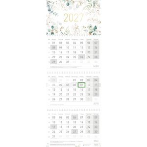 Produktbild für 3-Monatskalender Häfft 12313-8, Blattgold, mit Ferienübersicht